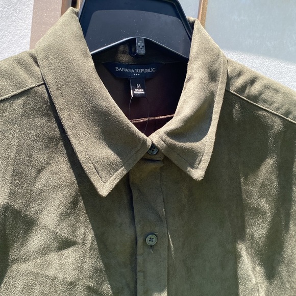 Adria Suede Shirt, Oversized, Vegan Suede, Banana Republic, women’s size Medium - Picture 3 of 16